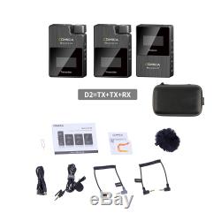 Comica BoomX-D D2 2.4G Wireless Microphone+2Transmitters 1 Receiver for Camera