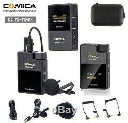 Comica BoomX-D D2 2.4G Wireless Microphone+ 2Transmitters+ Receiver for Camera