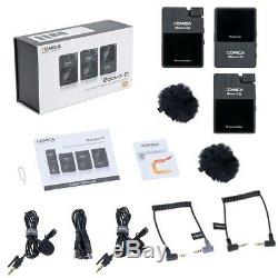 Comica BoomX-D D2 2.4G Wireless Microphone+ 2Transmitters+ Receiver for Camera