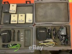 Comtek Wireless Lot of 2 Transmitters, 4 Receivers, Cables, Belt Packs, Cases