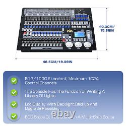 DMX 1024CH Controller Console + Wireless Receiver Transmitter For Stage Lights