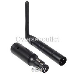 DMX Stage Wireless 3Pin Male Transmitter +8 Rechargeable Female Receiver control