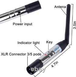 DMX Wireless, 8Pcs 2.4G DMX 512 1 Male Transmitter & 7 Female Receivers Short V