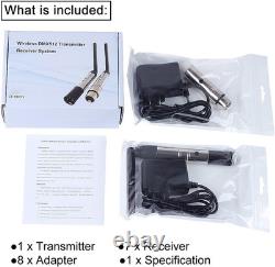 DMX Wireless, 8Pcs 2.4G DMX 512 1 Male Transmitter & 7 Female Receivers Short V