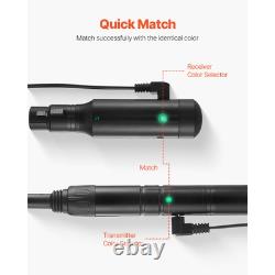 DMX Wireless Receiver Transmitter Rechargeable Battery Stage Light 8 PCs Black