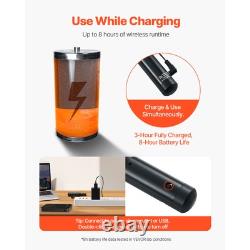 DMX Wireless Receiver Transmitter Rechargeable Battery Stage Light 8 PCs Black