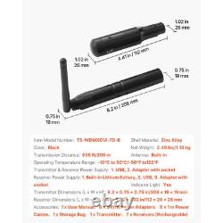 DMX Wireless Receiver Transmitter Rechargeable Battery Stage Light 8 PCs Black