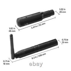 DMX Wireless Receiver Transmitter Rechargeable Battery Stage Light 8 PCs Black