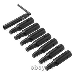 DMX Wireless Receiver Transmitter Rechargeable Battery Stage Light 8 PCs Black