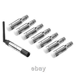DMX Wireless Receiver Transmitter Rechargeable Battery Stage Light 8 PCs Silver