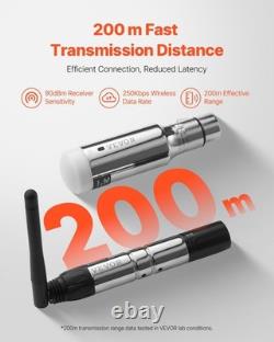 DMX Wireless Receiver Transmitter Rechargeable Battery Stage Light 8 PCs Silver