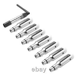DMX Wireless Receiver Transmitter Rechargeable Battery Stage Light 8 PCs Silver