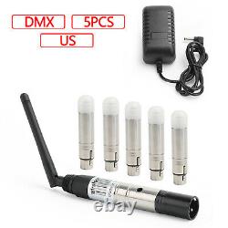 DMX512 Wireless 1 Transmitter 5 Receiver DMX Controller 2.4G Stage Lighting T7