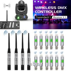 DMX512 Wireless Stage Lighting Transmitter + Receiver Built-in Battery For Party