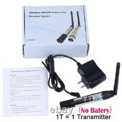 DMX512 Wireless Transmitter + Battery Receiver Rechargeable for Stage Light 400m