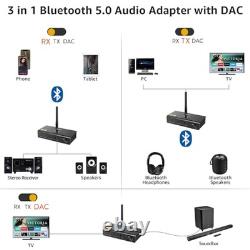 DS700 HiFi Bluetooth Audio Transmitter Receiver for TV, Long Range Wireless