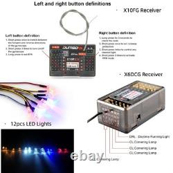 DUMBORC RC Radio Transmitter and Receiver 10 Channel DDF-350 Small, Black