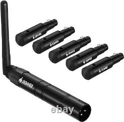 Donner DMX512 Wireless Stage Lighting Transmitter + 5X Receiver Built-in Battery