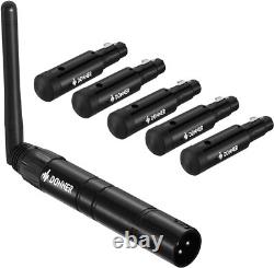 Donner DMX512 Wireless Transmitter + 5Pcs Receiver Built-in Battery & Light Dome