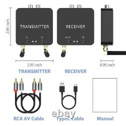 Dual-Band Wireless Audio Transmitter & Receiver, 160ft Range, Low Latency, Bluet