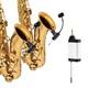 Dual Uhf Saxophone Wireless Sax Microphone Instrument Uhf Condenser Pick Up C