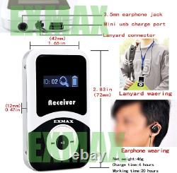 EXMAX EX-100 Wireless Tour Guide System 1 Transmitter 10 Receivers 16-port USB