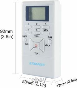 EXMAX Wireless FM Radio Receiver Transmitter Broadcast Tour System 1T20R(White)