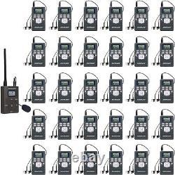 EXMAX Wireless Tour Guide Radio Voice Transmitter Receiver Broadcast Syste 1T30R
