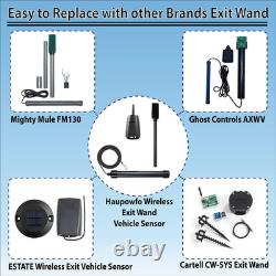 FM130 Universal Driveway Wireless Vehicle Exit Wand Sensor Free Exit System with