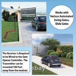FM130 Universal Driveway Wireless Vehicle Exit Wand Sensor Free Exit System with