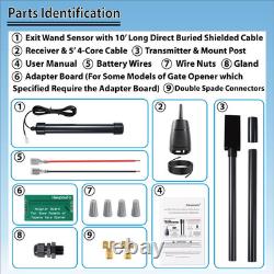 FM130 Universal Driveway Wireless Vehicle Exit Wand Sensor Free Exit System with