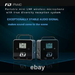 Feidu FM40 HUF Mini Wireless Microphone Transmitter+Receiver fr Interview Camera