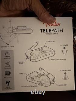 Fender Telepath Wireless System Transmitter & Receiver USB-C Charging Black Set