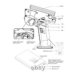 For Flysky NB4+ 2.4G 8CH Transmitter Controller FGR4S Receiver Black