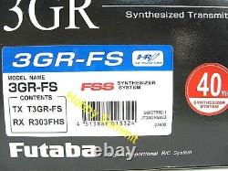 Futaba 3GR-FS 3-Channel 40MHz Synthesized HRS R/C Radio Set re Tamiya Kyosho