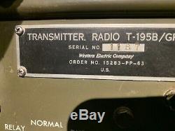 GRC-19. COMP. R-392 Receiver And T-195 Transmitter, Rack, CABLES. WORKS GREAT