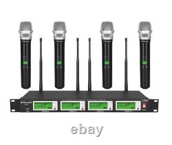 GTD 4x800 Channel UHF Diversity Wireless Handheld Microphone Mic System 787H