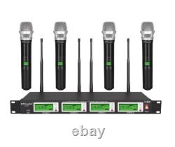 GTD 4x800 Channel UHF Diversity Wireless Handheld Microphone Mic System 787H