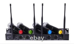 GTD 4x800 Channel UHF Diversity Wireless Handheld Microphone Mic System 787H