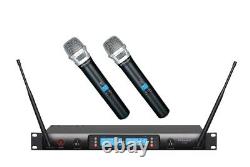 GTD Audio 2x100 Channel UHF Wireless Hand Held Microphone Mic System 622H