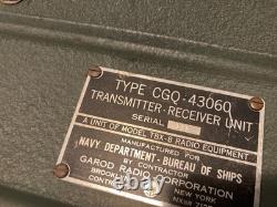 Garod Radio TBX-8 Type CGQ-43060 Transmitter Receiver Unit US Navy WWII sn 133