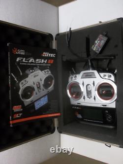 HITec Flash8 2.4ghz radio, with receiver & aluminum carry case. Excellent cond