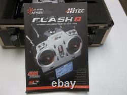 HITec Flash8 2.4ghz radio, with receiver & aluminum carry case. Excellent cond