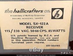 Hallicrafters Radio Receiver Ham Sx-122a Tested Excellent All Band Shortwave