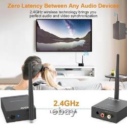 HiFi 2.4GHz Wireless Audio Transmitter/Receiver for TVs & Soundbars 20ms Delay