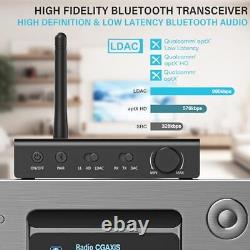 HiFi Bluetooth 5.0 Music Transmitter Receiver 2-in-1, Long Range Black