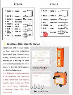 Hoist Radio Crane Transmitter & Receiver Wireless Remote Control with Safety Key