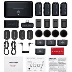 Hollyland LARK MAX 2 Combo 4-Person Wireless Microphone (Space Gray, 2.4 GHz)