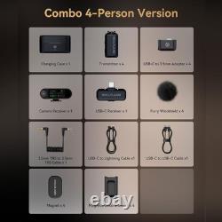 Hollyland LARK MAX 2 Combo 4-Person Wireless Microphone (Space Gray, 2.4 GHz)