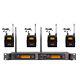 In Ear Monitor System Dual Channel Uhf Ir Stage Transmitter 4 Bodypack Receiver